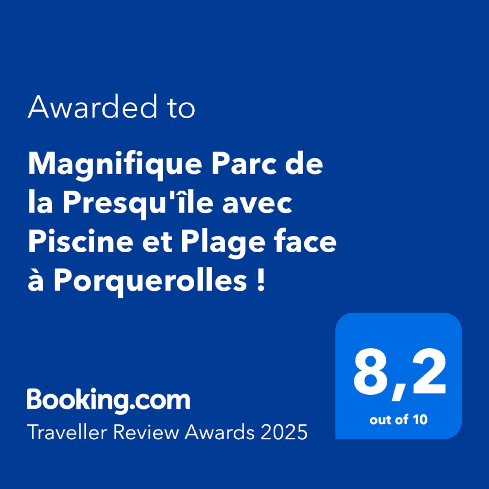 Magnifique Parc De La Presqu'Ile Avec Piscine Et Plage Face A Porquerolles ! Hyères Екстериор снимка